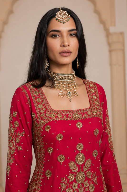 Noor Embroidered Dhoti Set