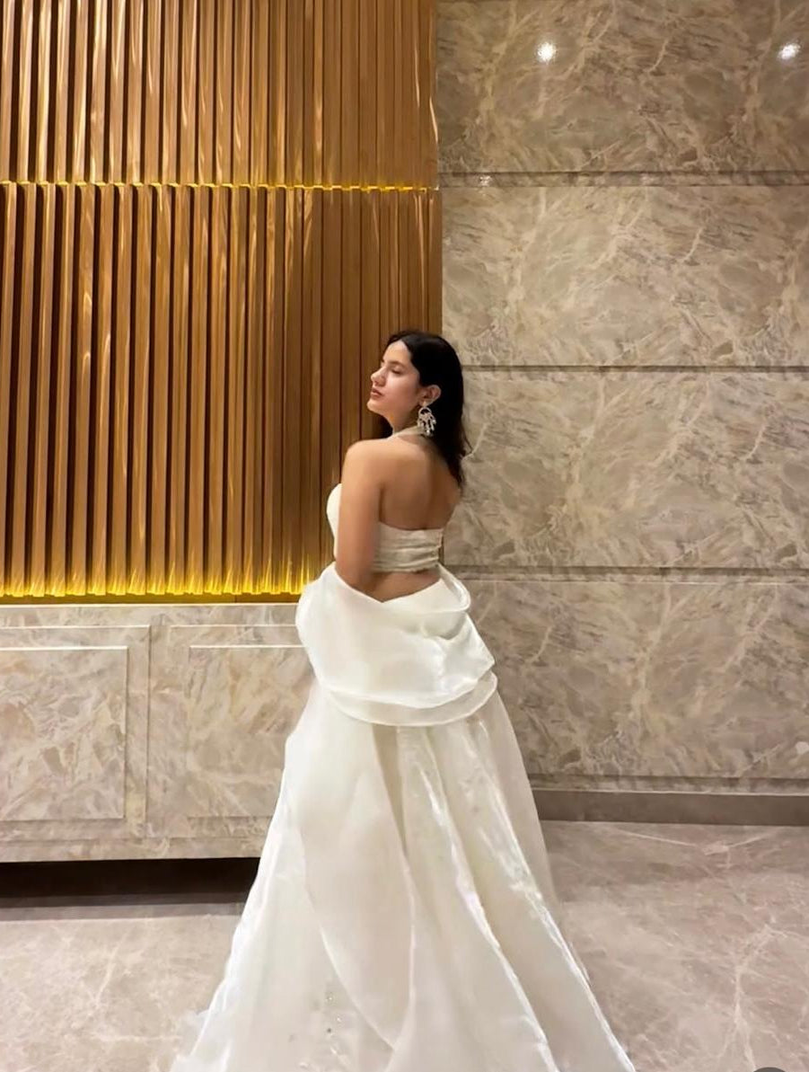 Swan Dreamy Lehenga in White