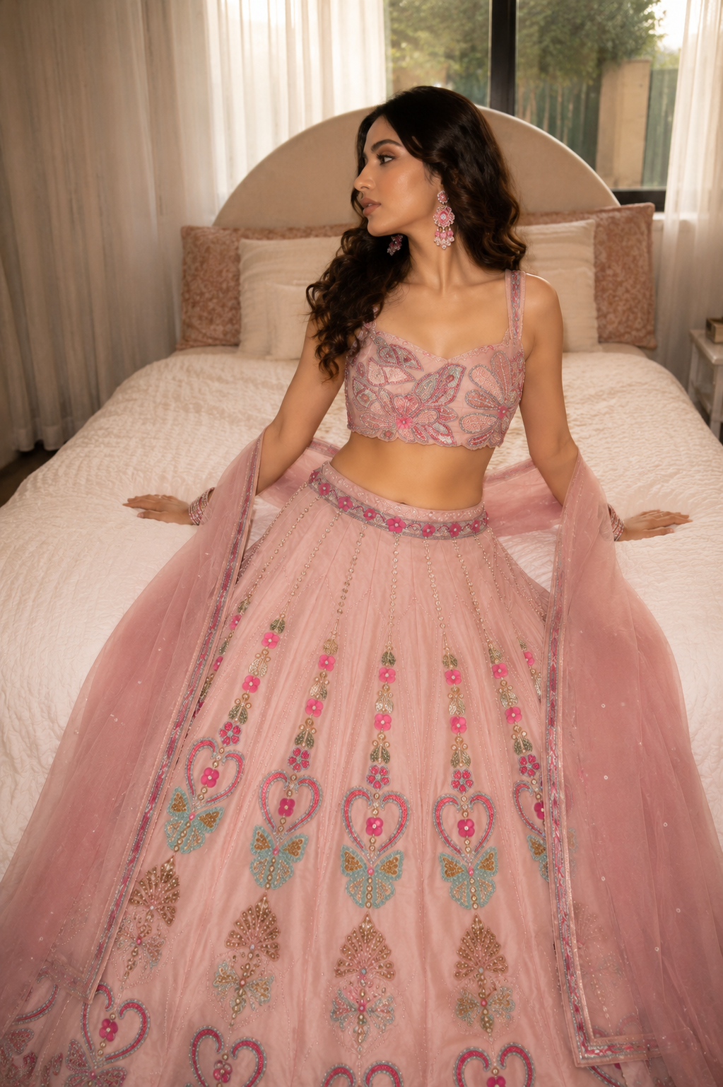 Bebo Lehenga in Blush pink