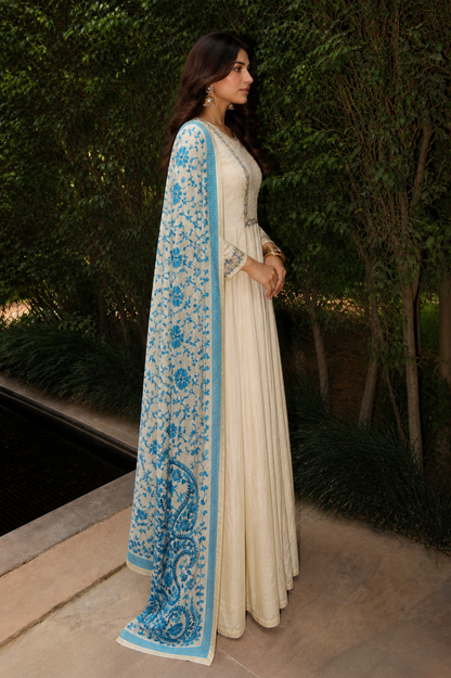 Noor-e-Phulkari Shimmer Anarkali Set