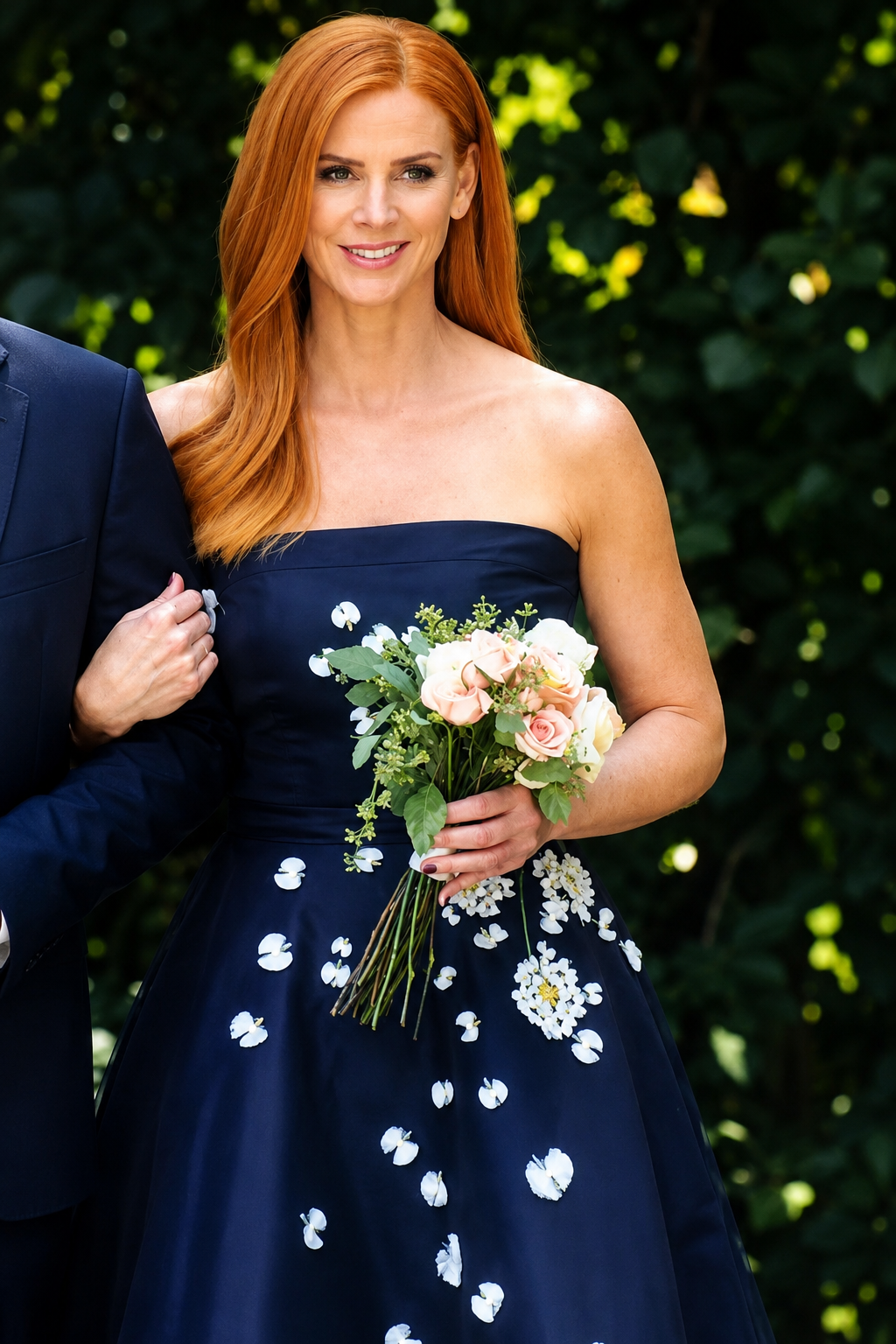 Donna Royale Floral Satin Gown