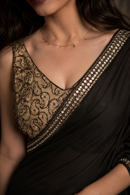 Starlit Noir Saree