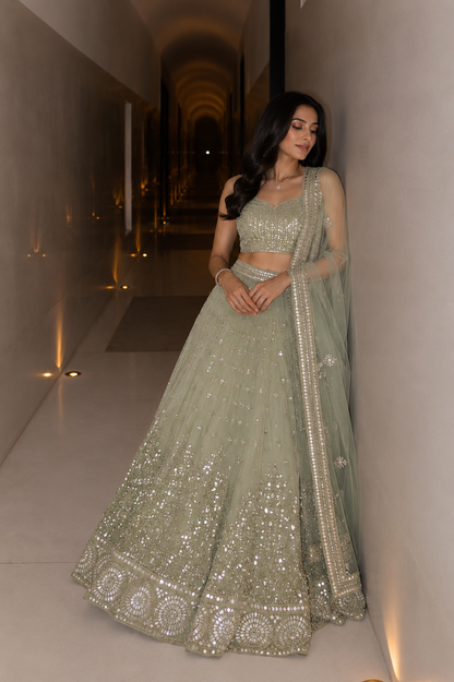 Sage Royale Lehenga Set