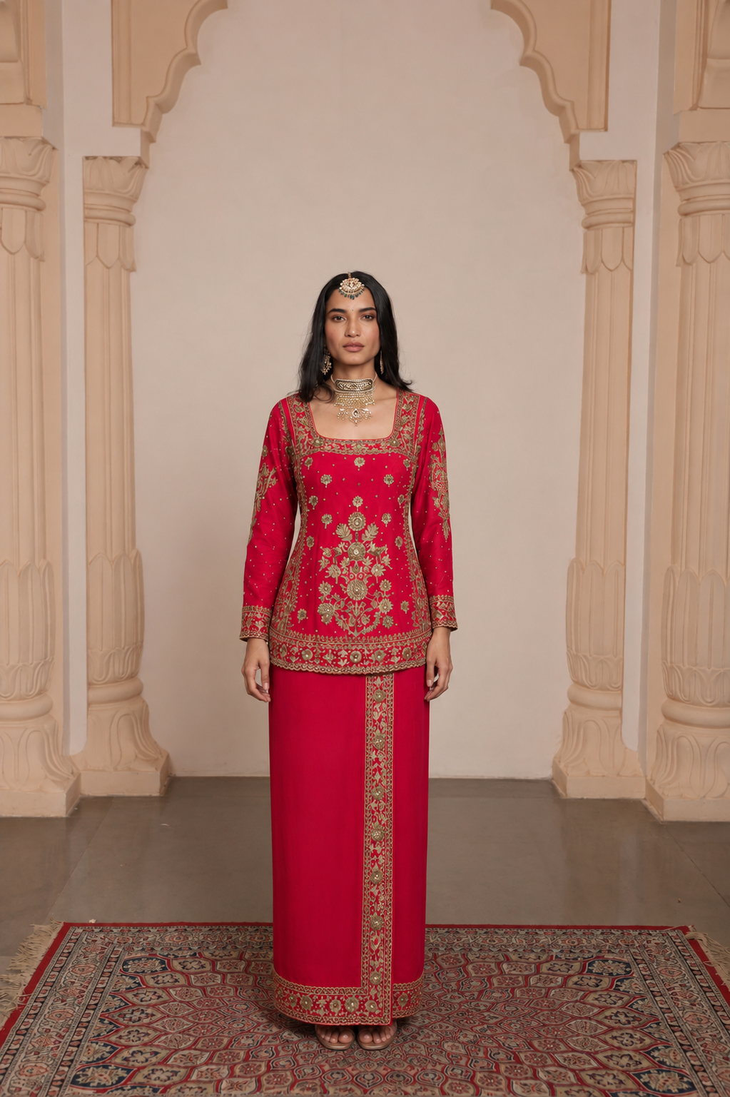 Noor Embroidered Dhoti Set