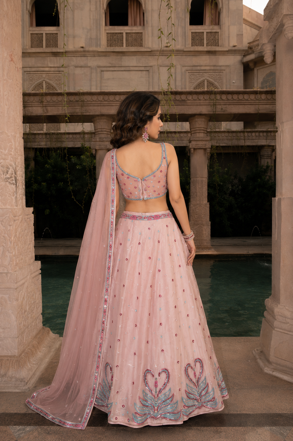 Bebo Lehenga in Blush pink