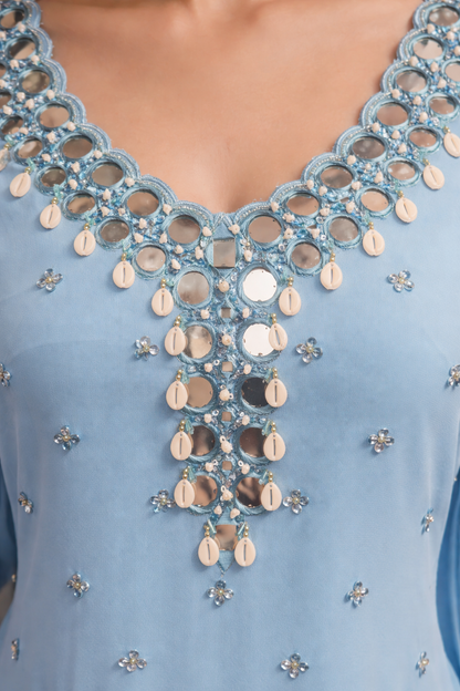 Sky Mirror Embellished Co-Ord Set