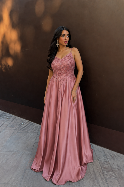 Rosabelle Grace Evening Gown in pink