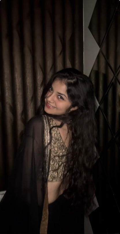 Starlit Noir Saree