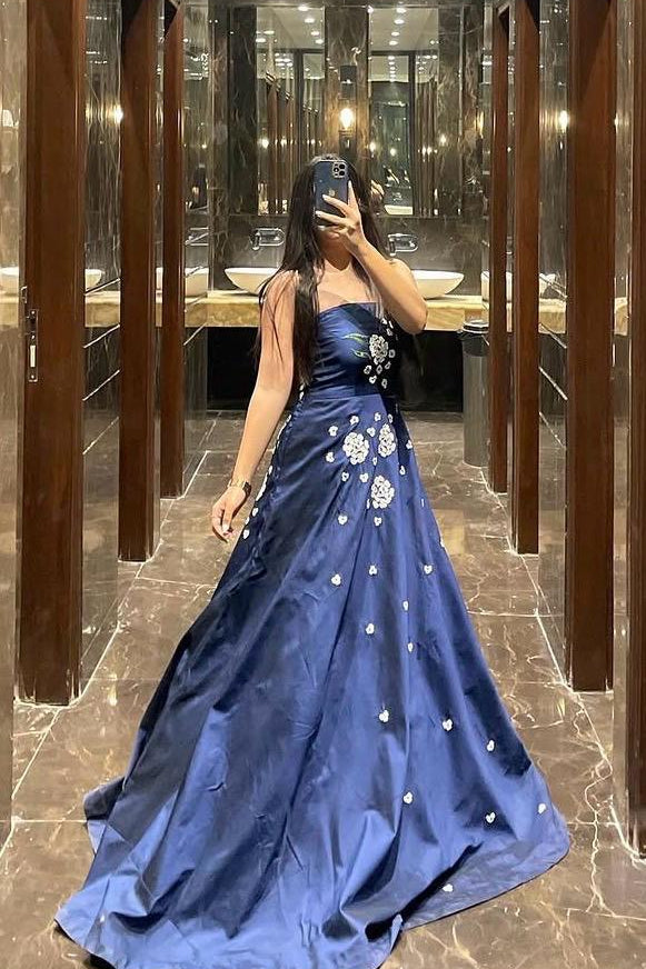 Donna Royale Floral Satin Gown