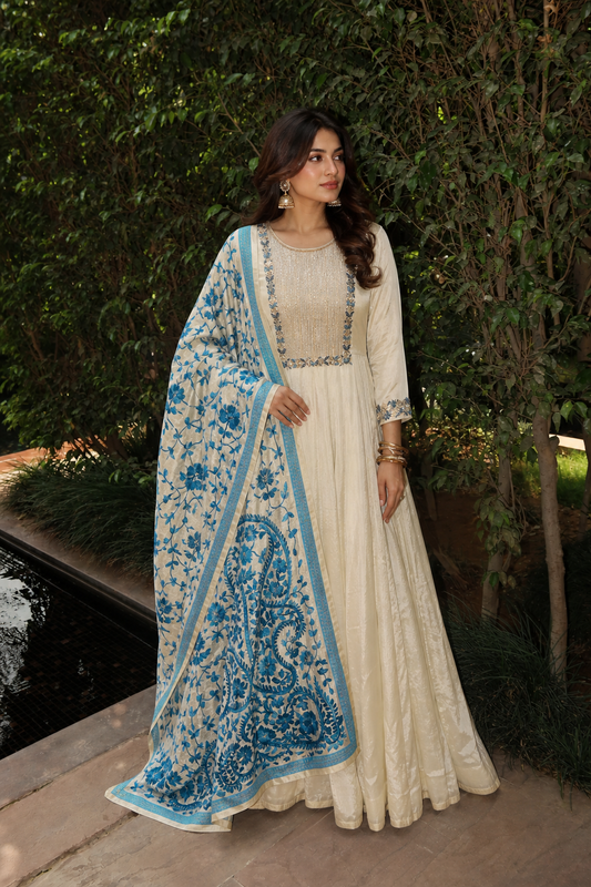 Noor-e-Phulkari Shimmer Anarkali Set