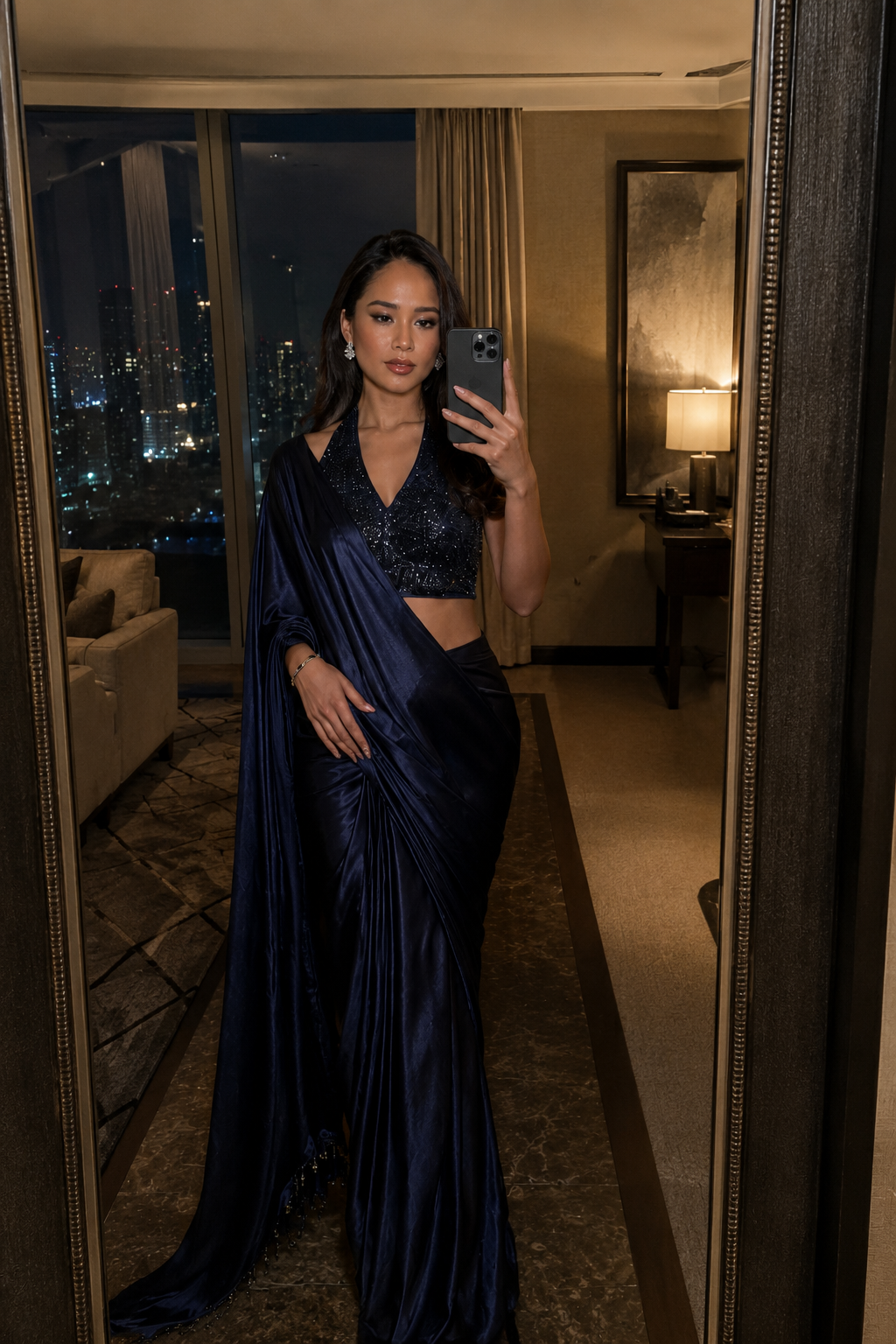 Paris Nights Designer Saree