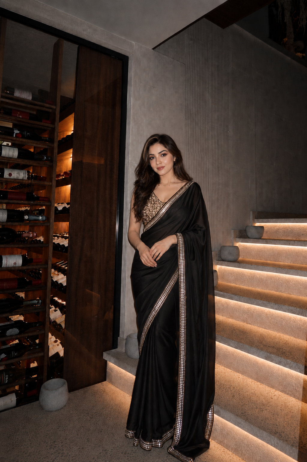 Starlit Noir Saree