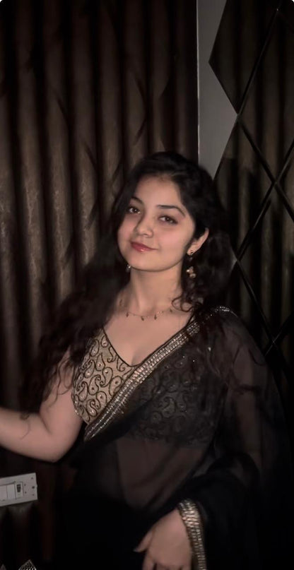 Starlit Noir Saree