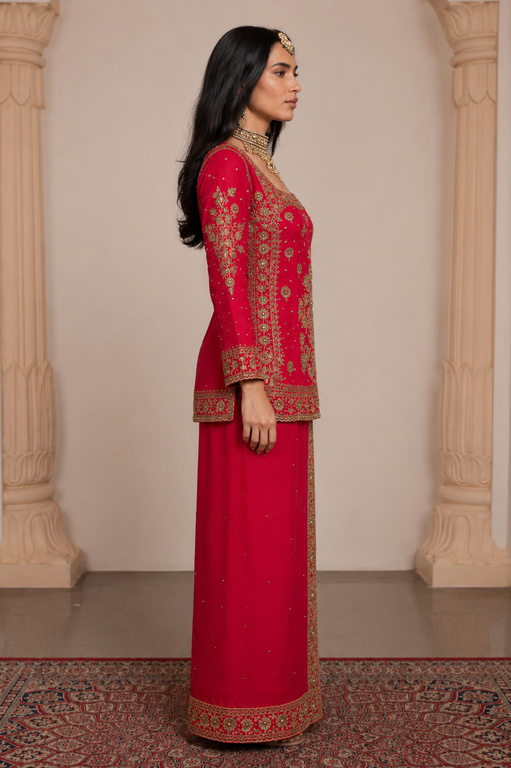 Noor Embroidered Dhoti Set