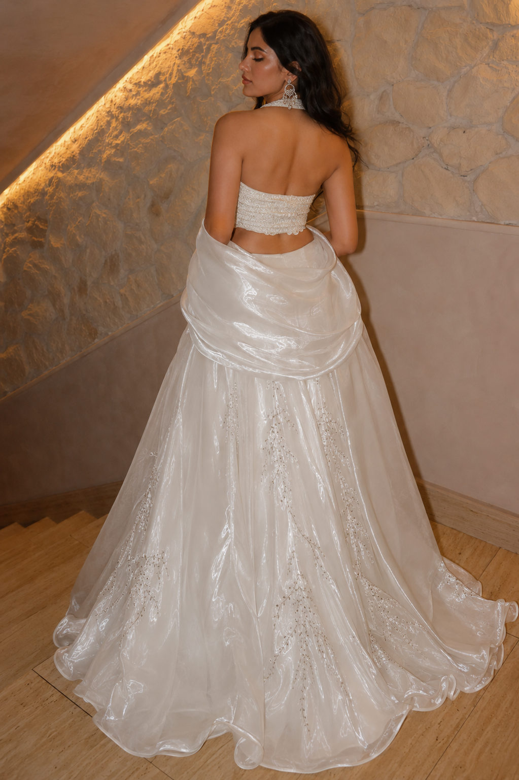 Swan Dreamy Lehenga in White